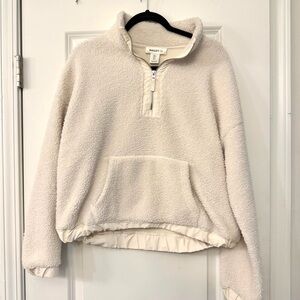 Bailey 44 Cream Fleece Pullover Jacket